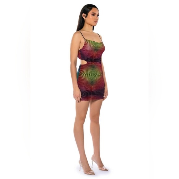 NWT - WORTH EVERYTHING PRINTED MINI DRESS - Picture 3 of 4